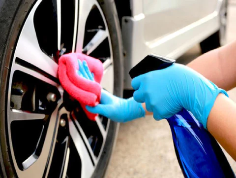 Clean and Sanitize the Place with Disposable Gloves on Christmas